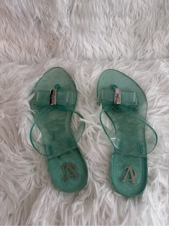 Vince Camuto Shoes - Vince Camuto Seafoam Green Jelly Bow Sandals